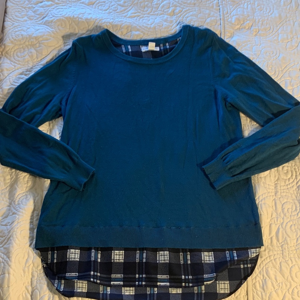 Craft & Barrow Mock blouse sweater Size M